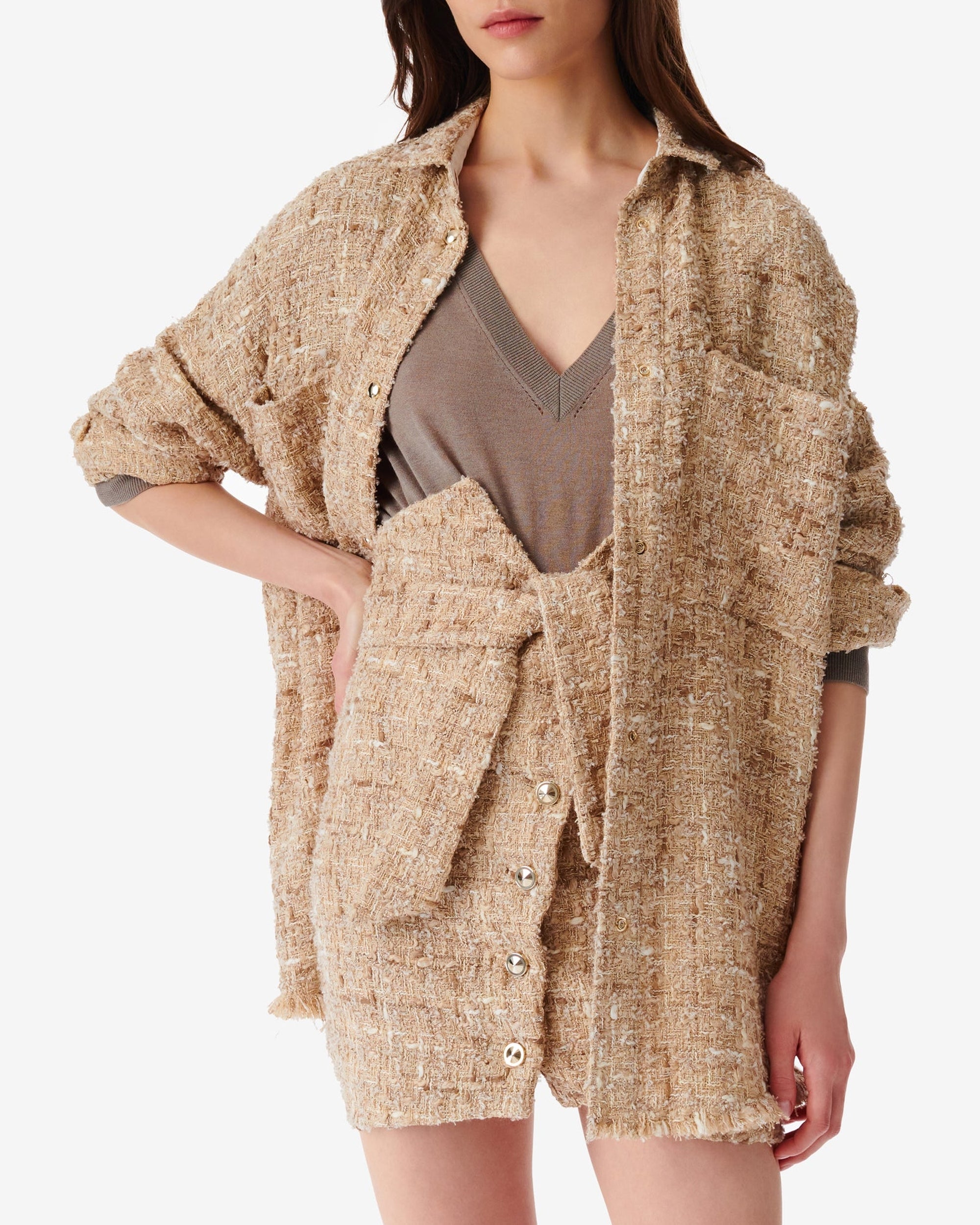 Timera overshirt - Mixed Beige