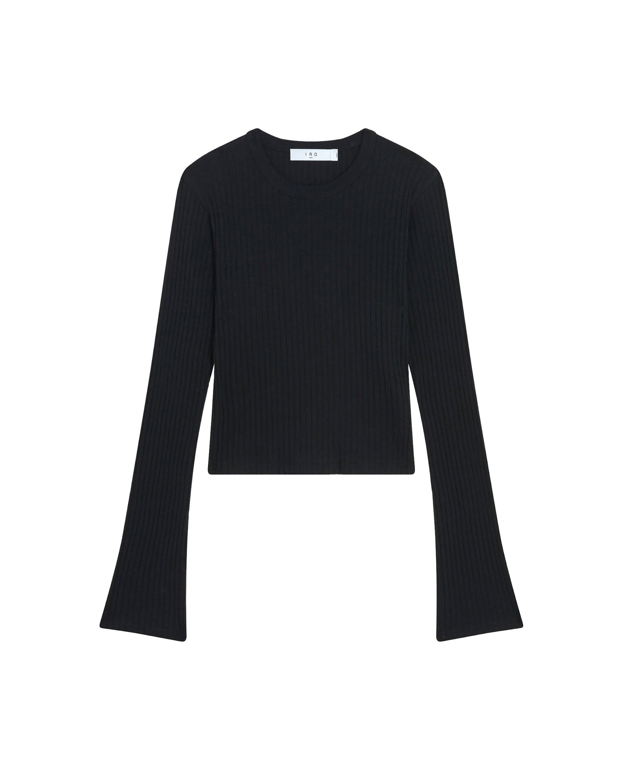 Ersilia ribbed T-shirt - Black