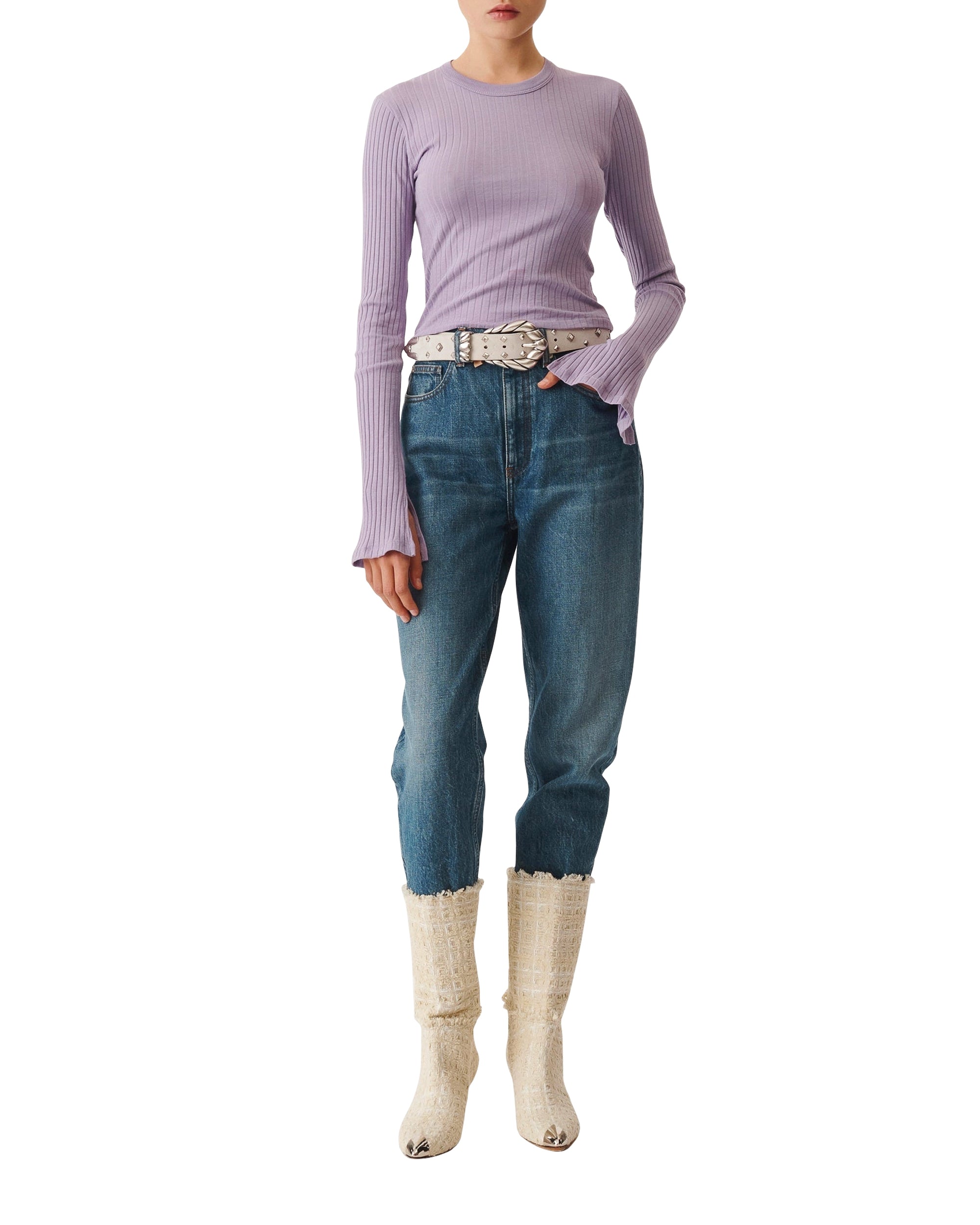 Ersilia long-sleeved T-shirt - Vintage Purple