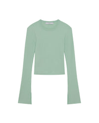 Ersilia long-sleeved T-shirt - Aqua