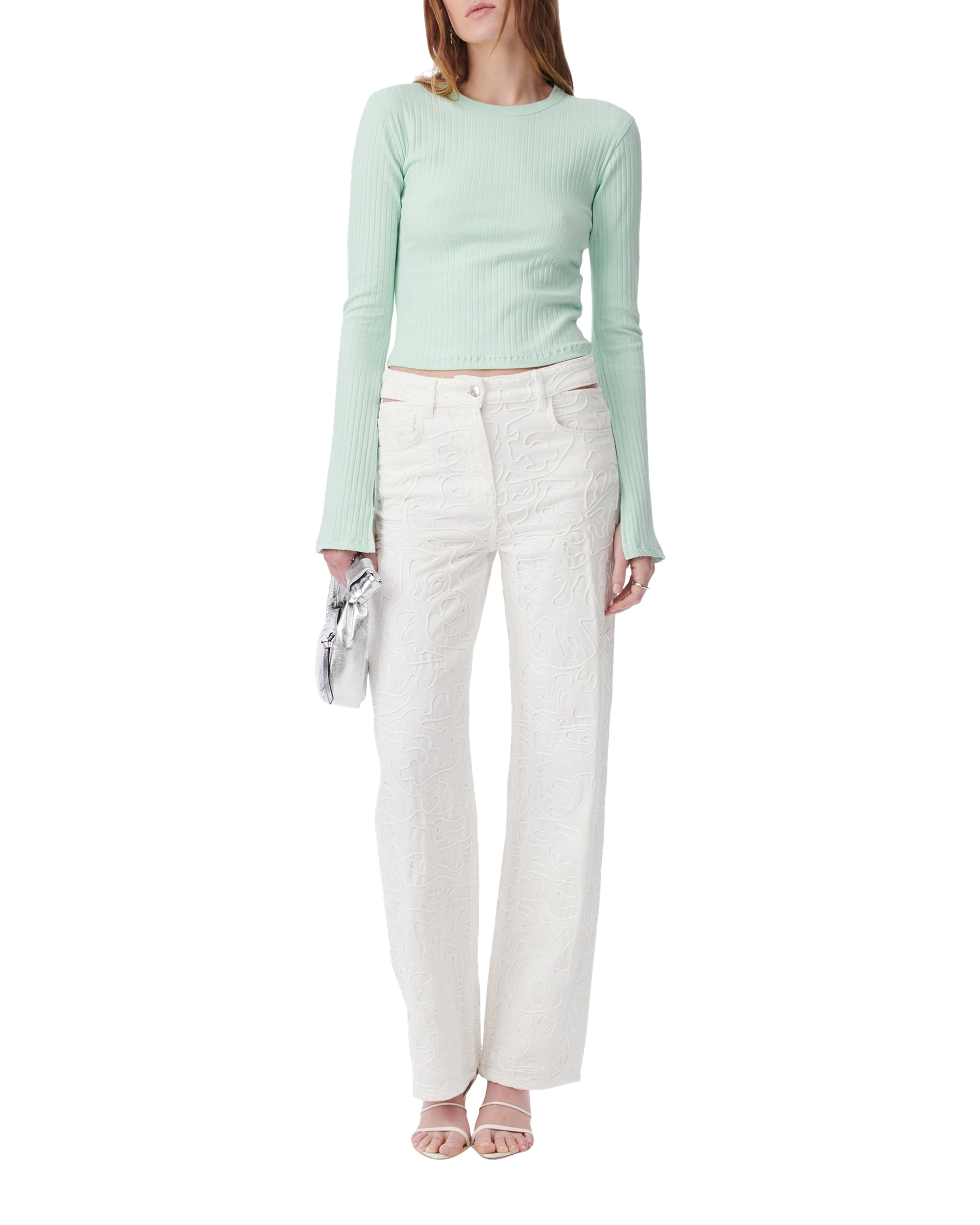 Ersilia long-sleeved T-shirt - Aqua