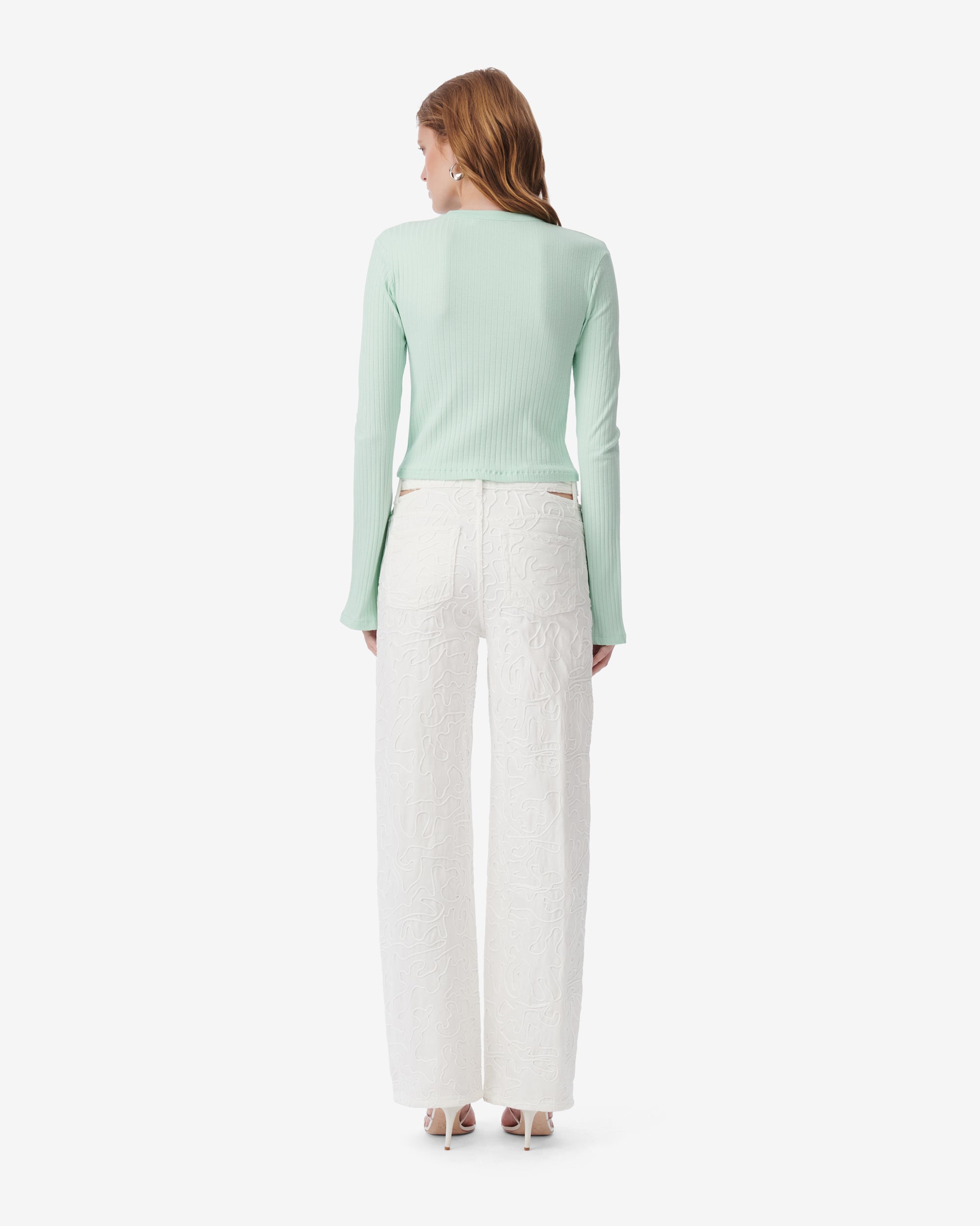 Ersilia long-sleeved T-shirt - Aqua