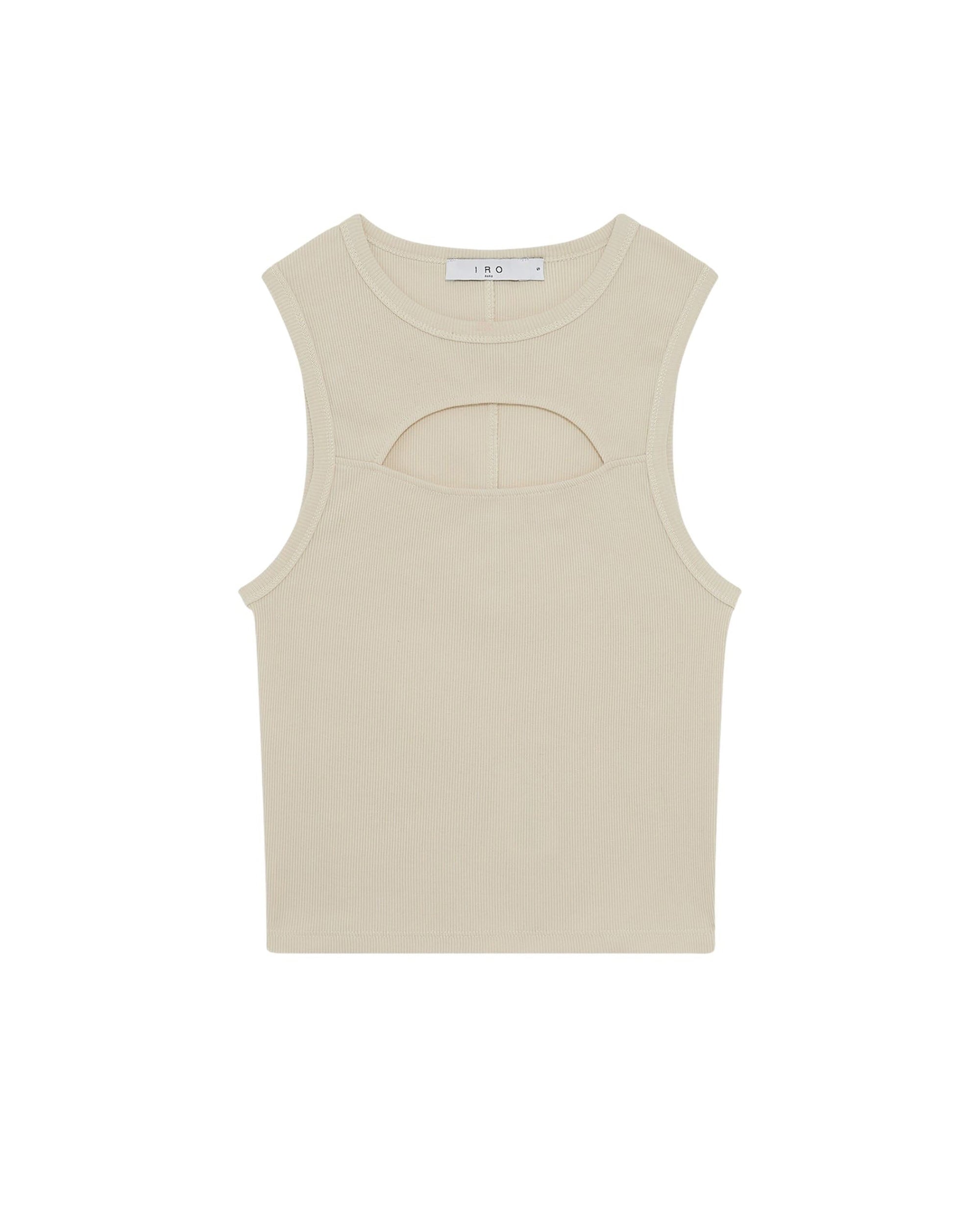 Pina ribbed tank top - Cream