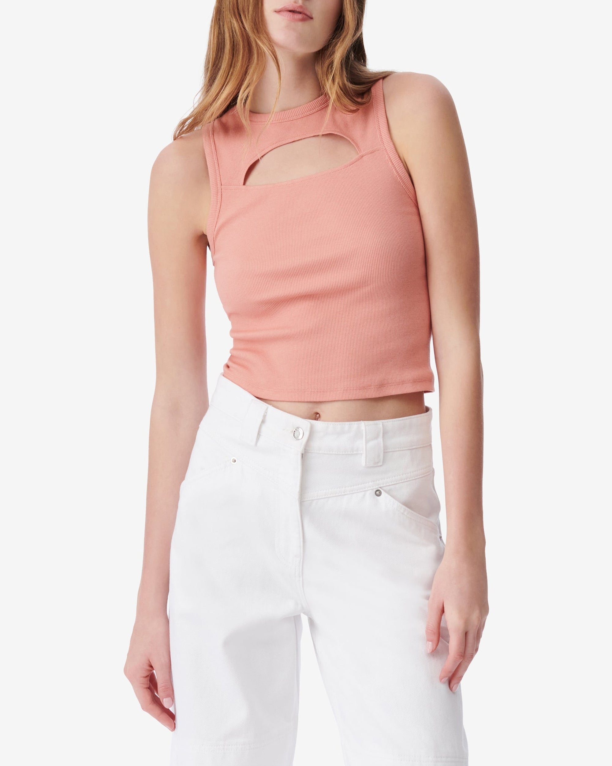 Ribbed top Pina - Powder