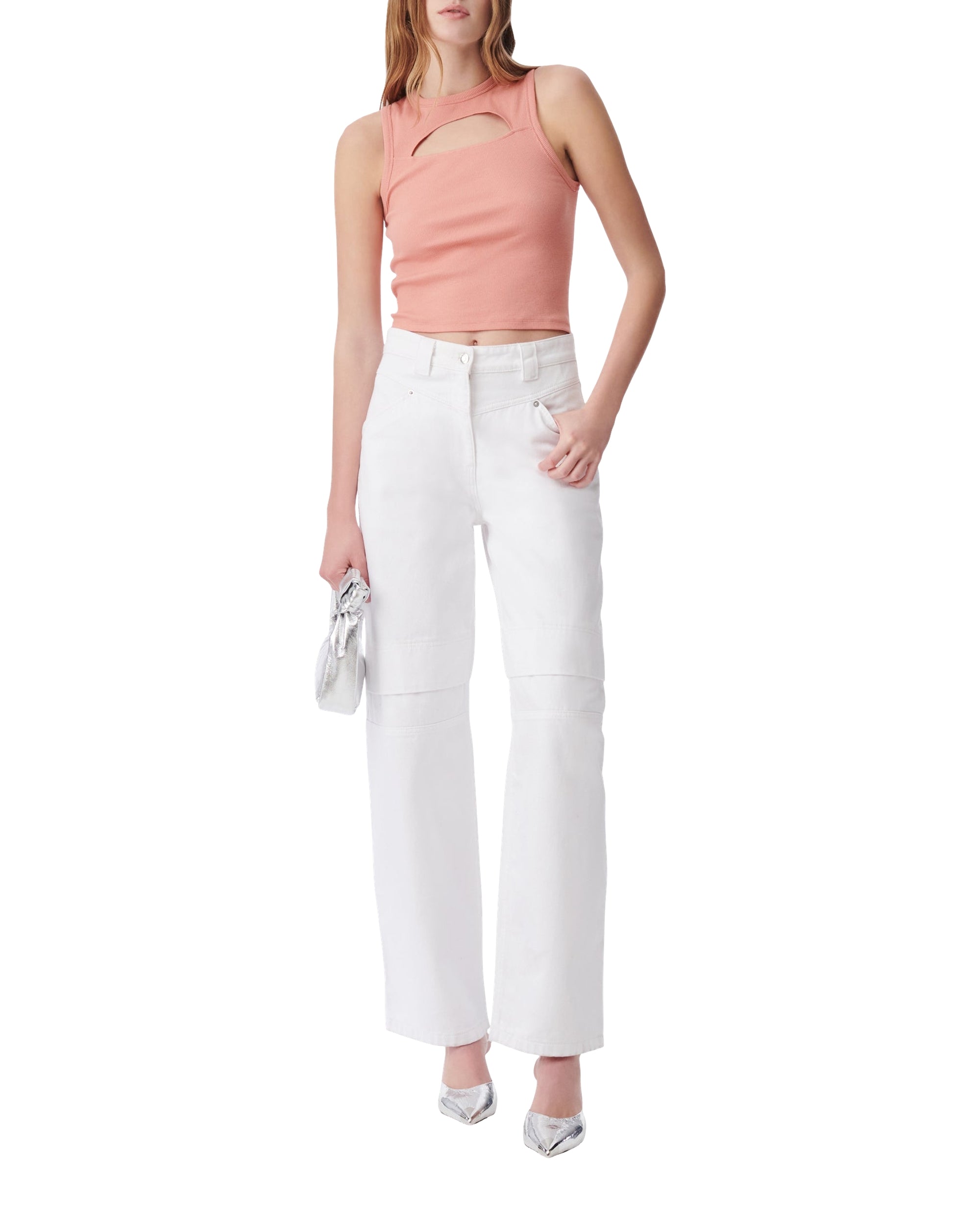 Ribbed top Pina - Powder