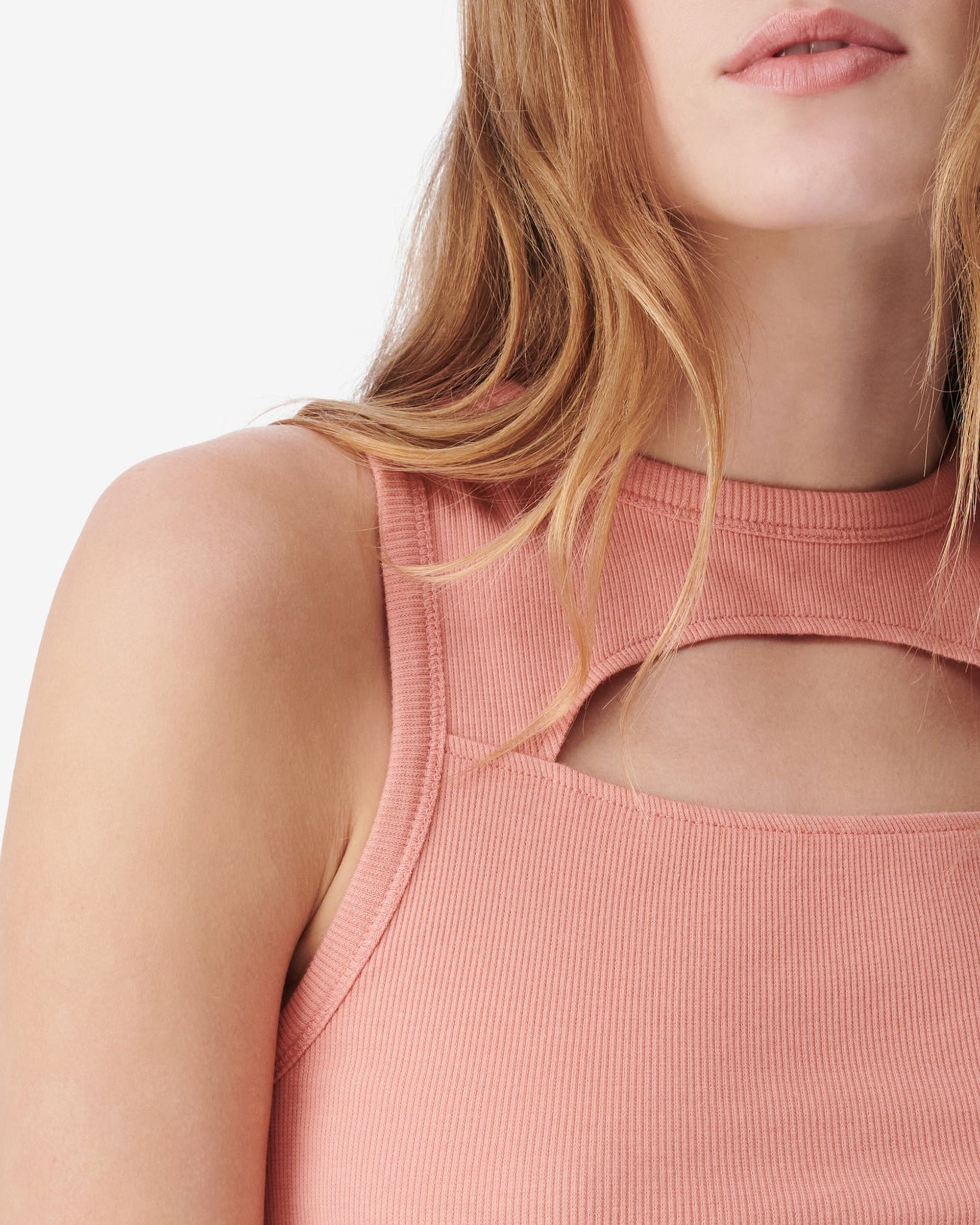 Ribbed top Pina - Powder
