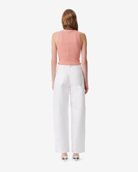 Ribbed top Pina - Powder