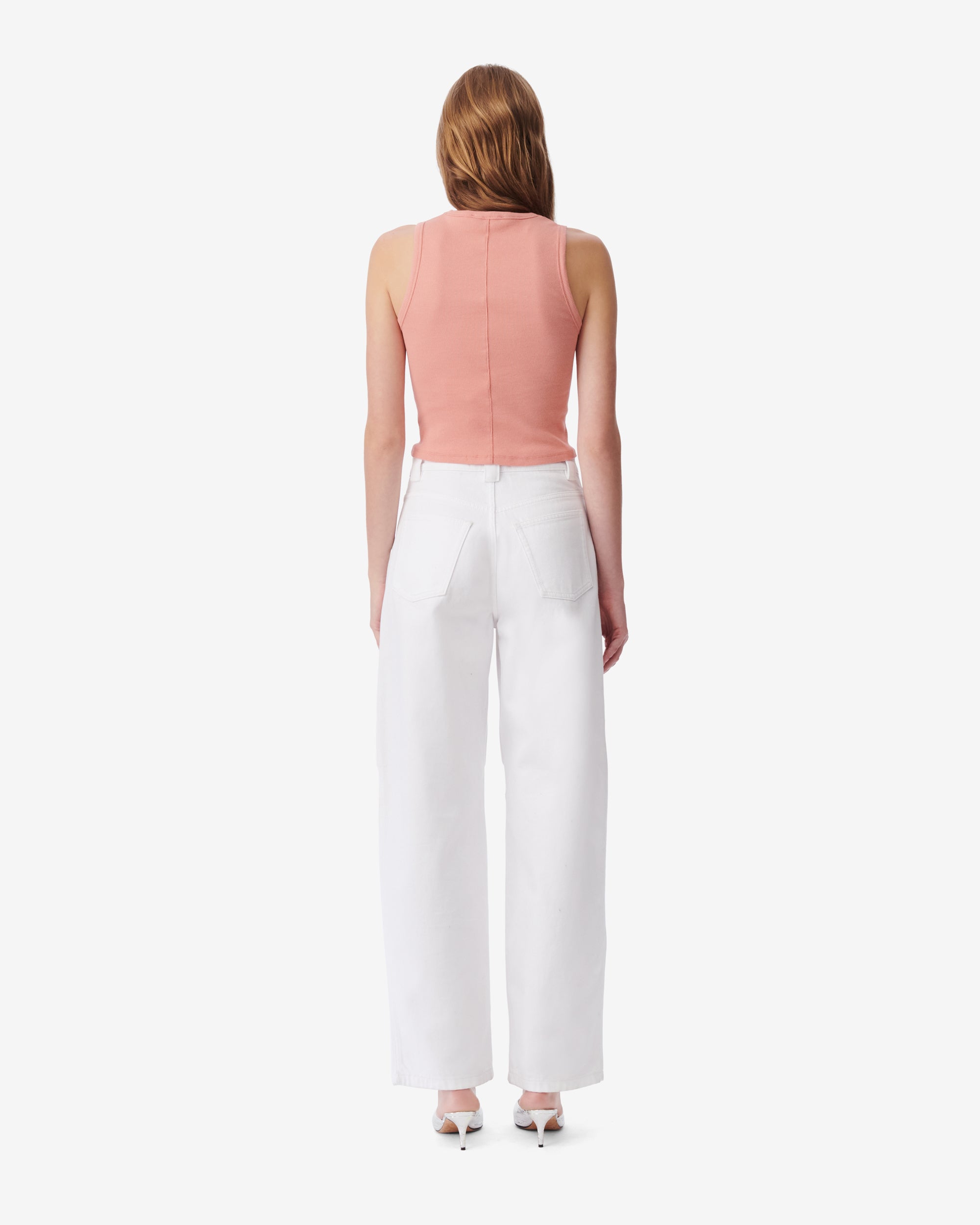 Ribbed top Pina - Powder