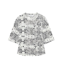 Walia short-sleeved linen T-shirt - White & Black