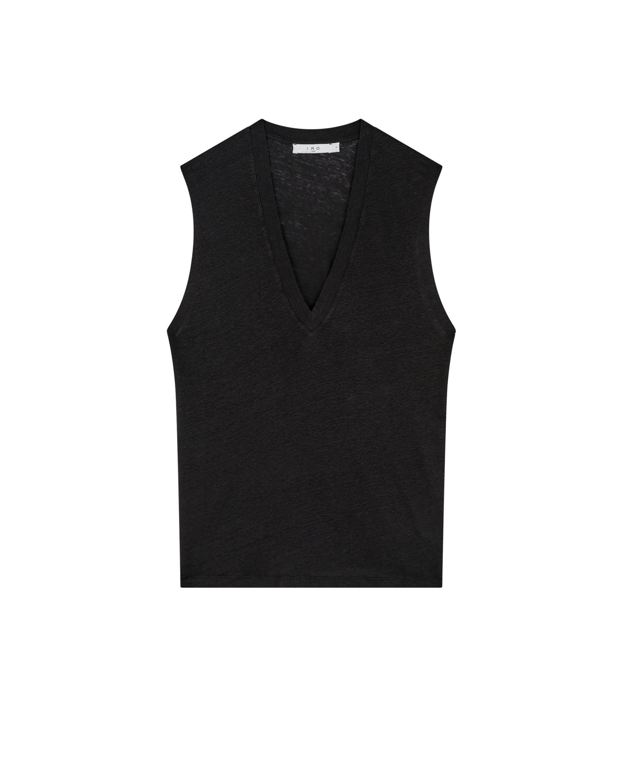 Celsio top in linen - Black