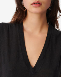 Celsio top in linen - Black