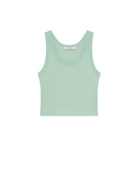 Emma ribbed tank top - Aqua