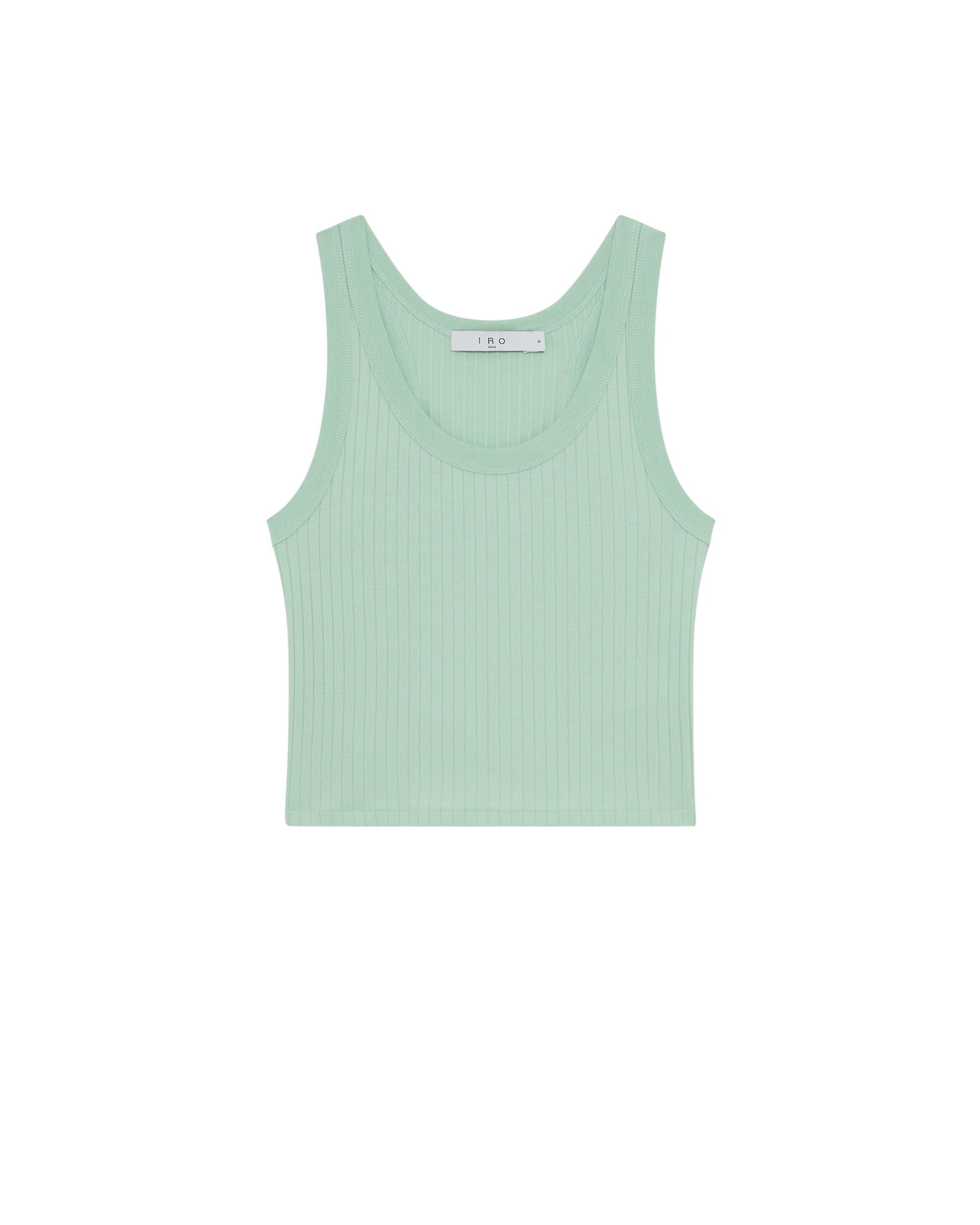 Emma ribbed tank top - Aqua