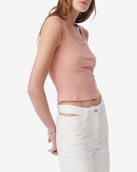 Emma ribbed tank top - Peach