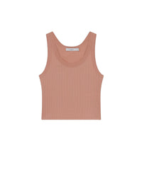 Emma ribbed tank top - Peach