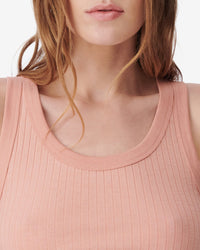 Emma ribbed tank top - Peach