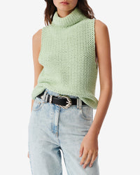 Uliva sleeveless turtleneck top - Light Green