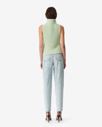 Uliva sleeveless turtleneck top - Light Green