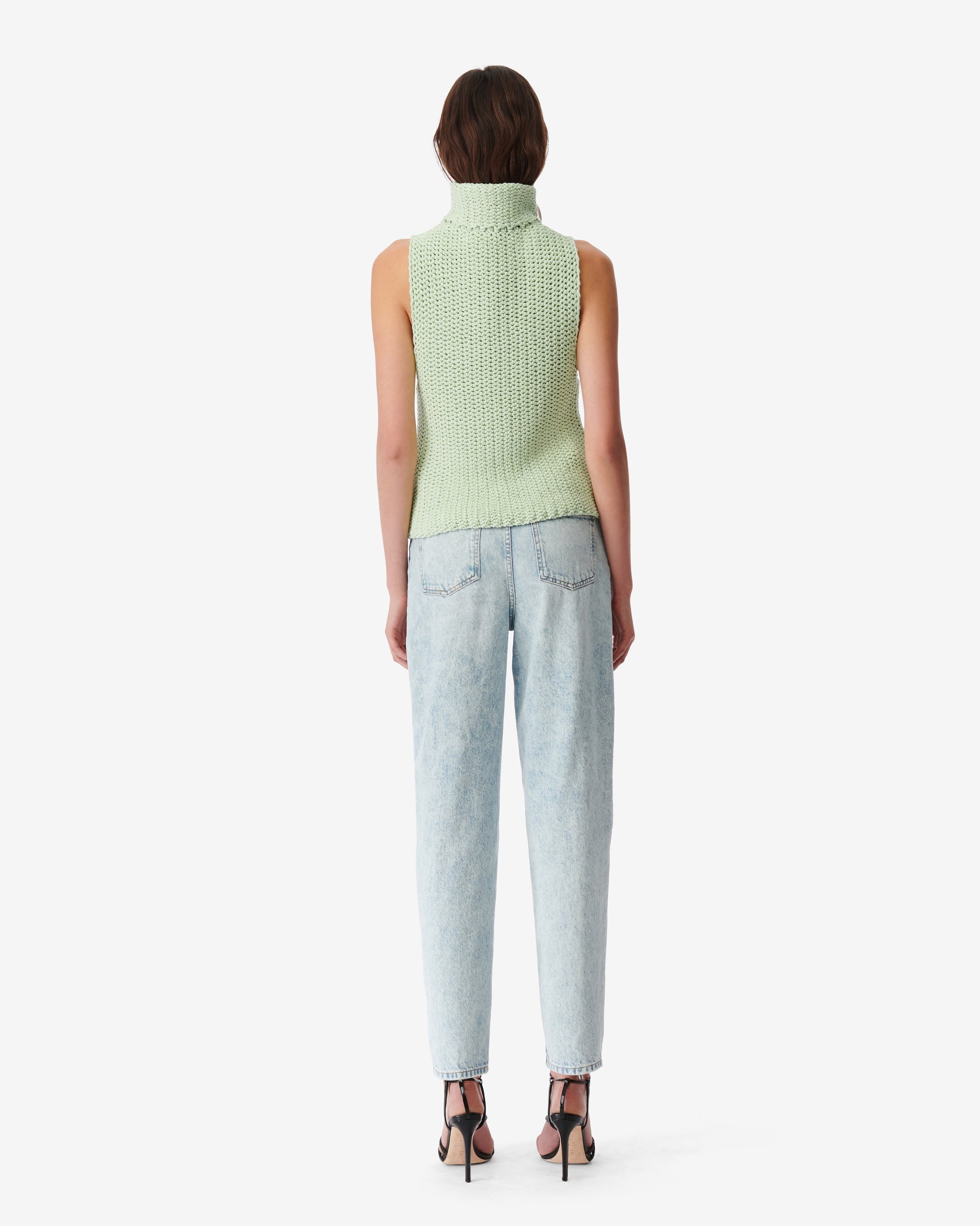 Uliva sleeveless turtleneck top - Light Green