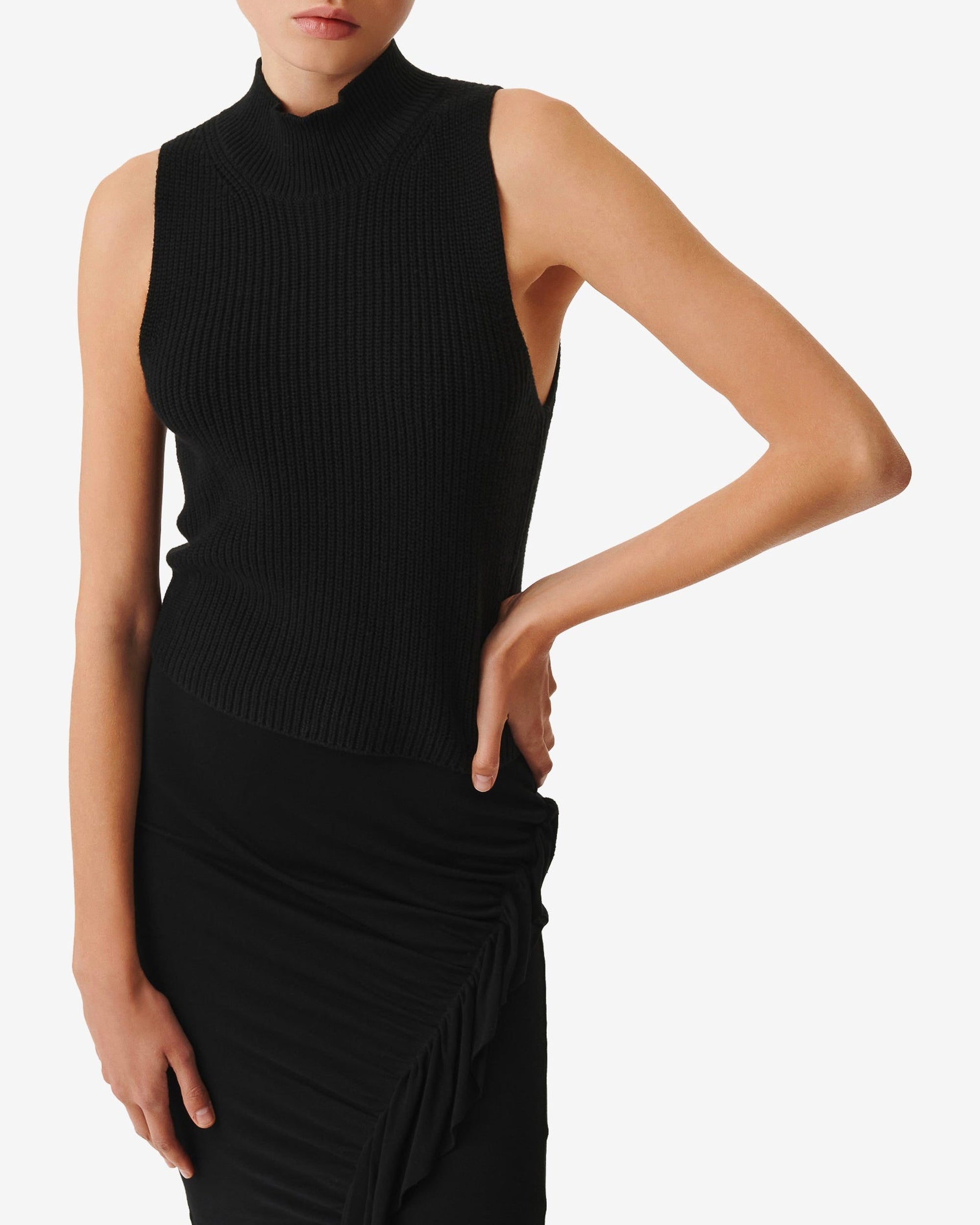 Virgi mesh tank top - Black
