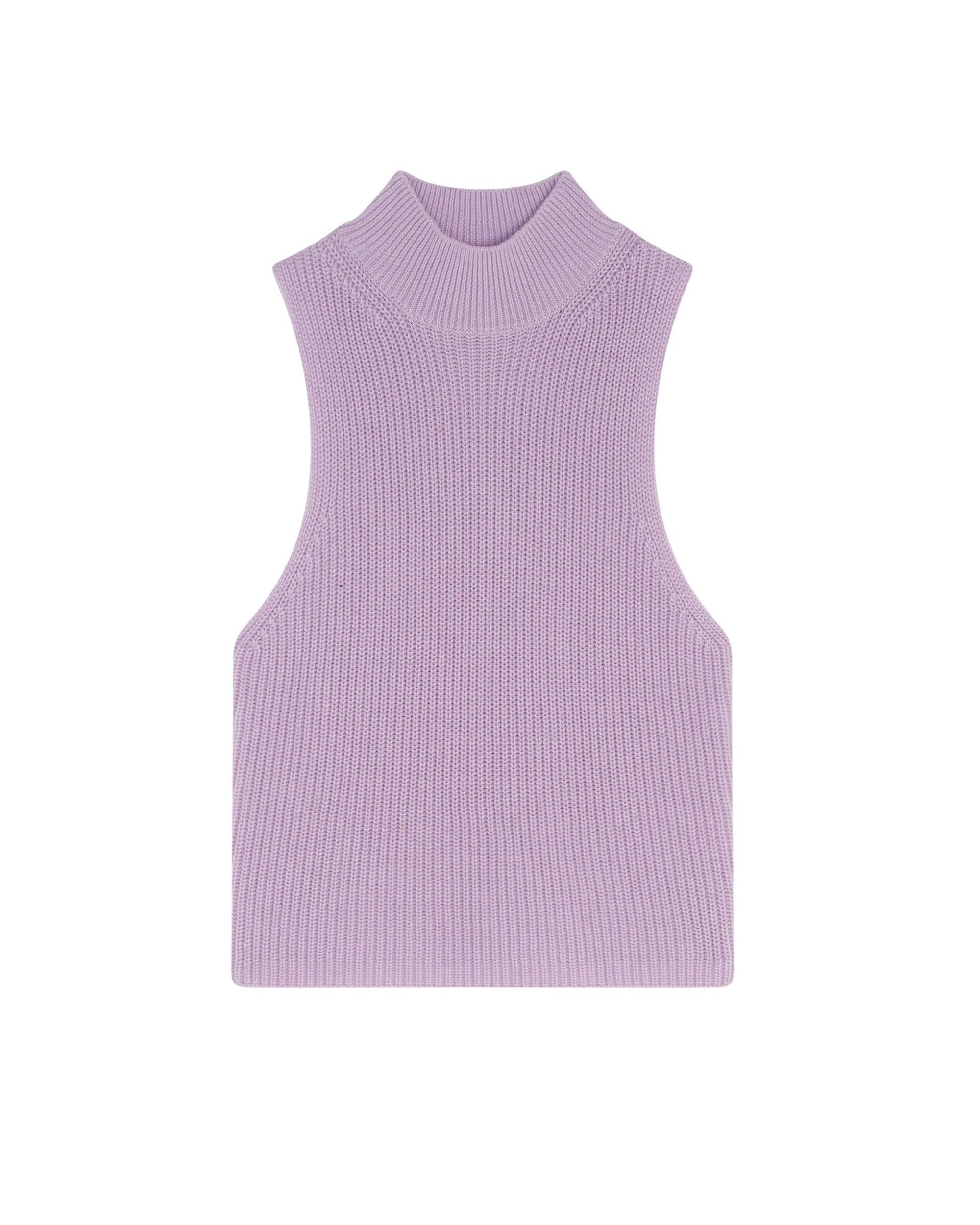 Virgi sleeveless cotton & cashmere tank top - Lilac