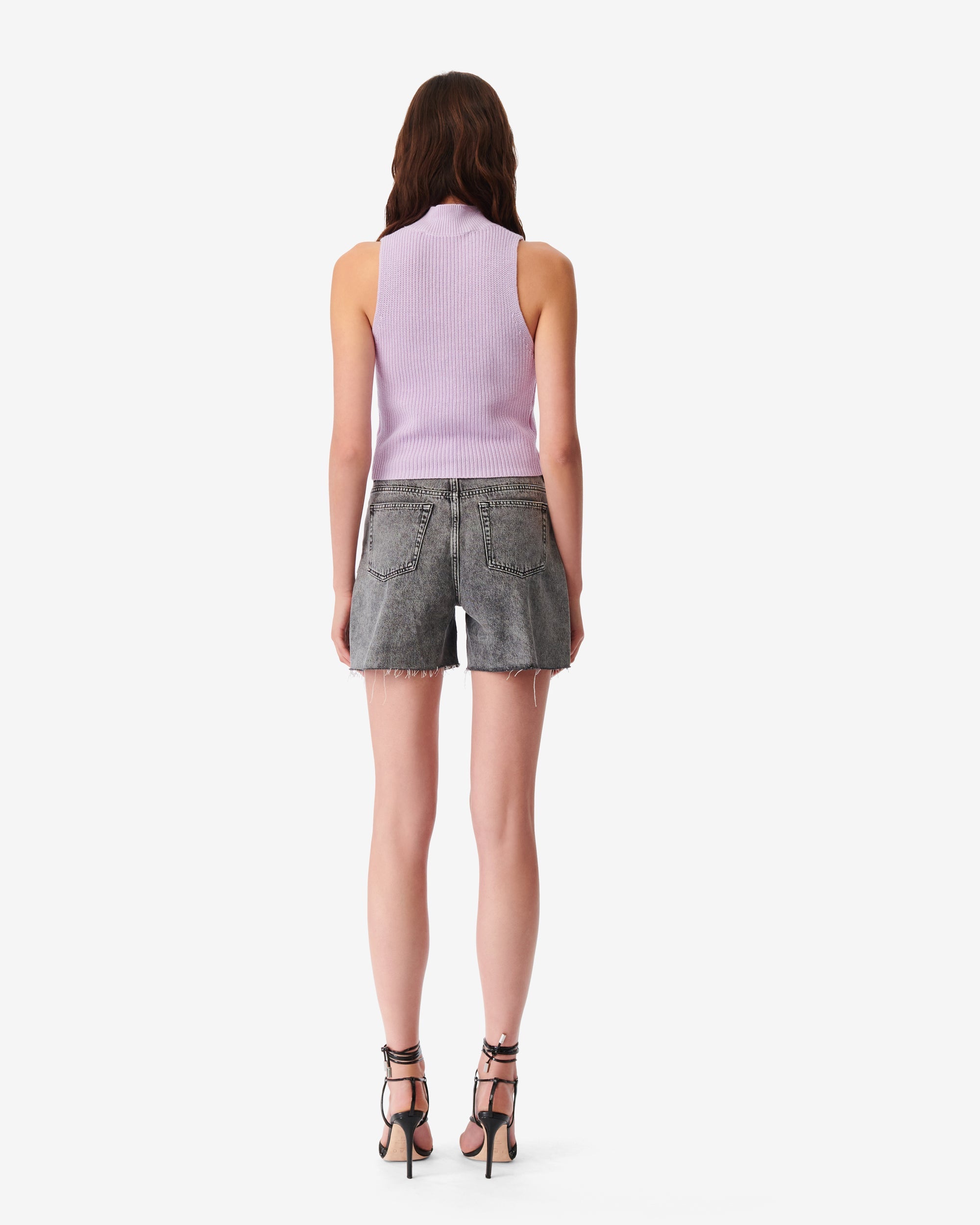 Virgi sleeveless cotton & cashmere tank top - Lilac