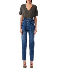 Acady high-waisted jeans - Stone Blue