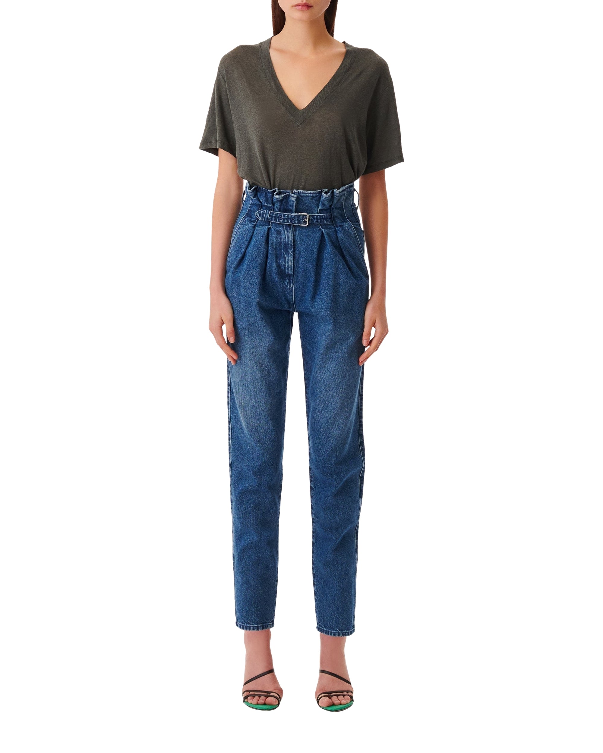 Acady high-waisted jeans - Stone Blue