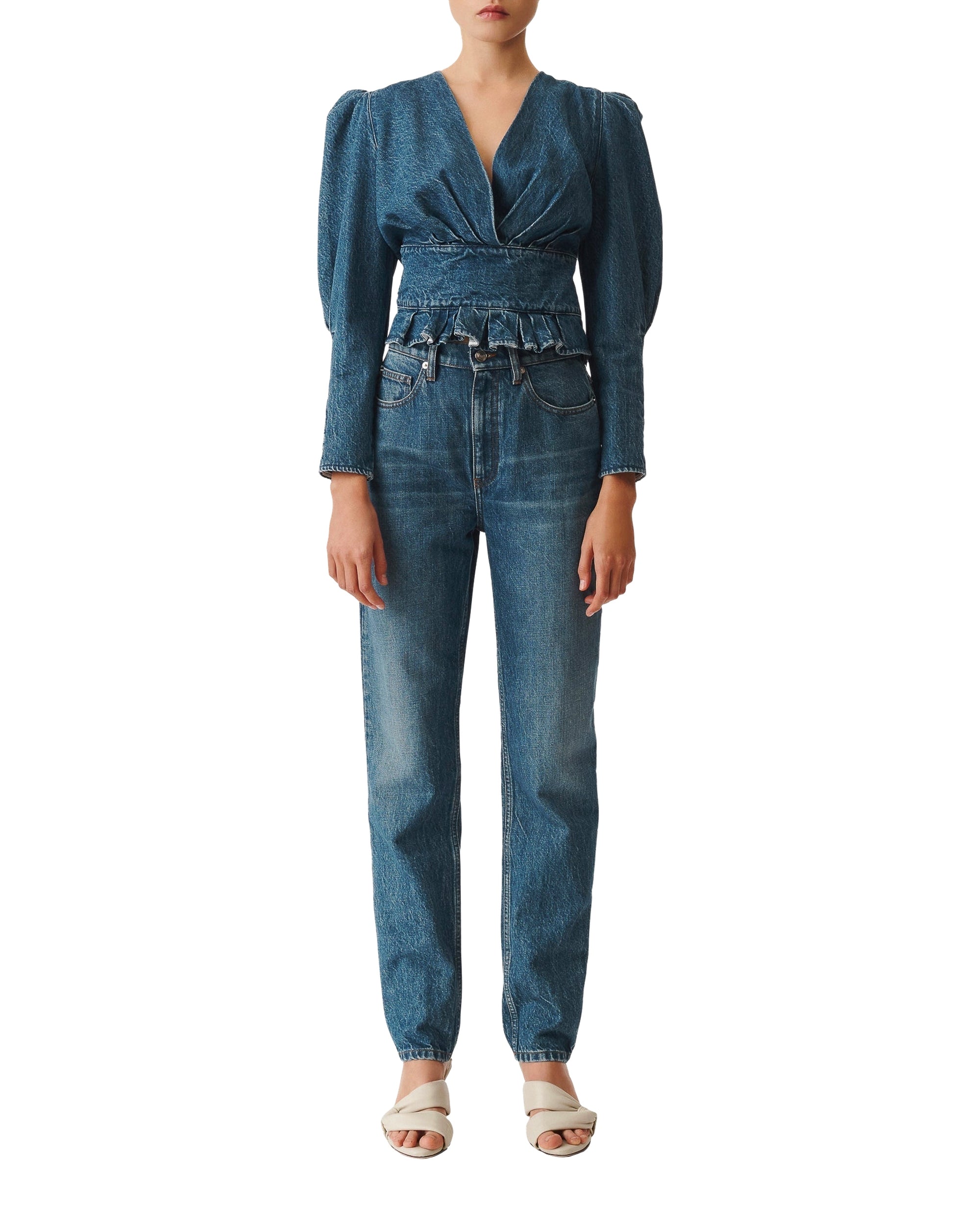 Brooke high waist jeans - Blue Denim