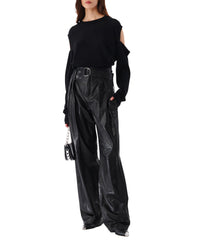Adica leather trousers - Black