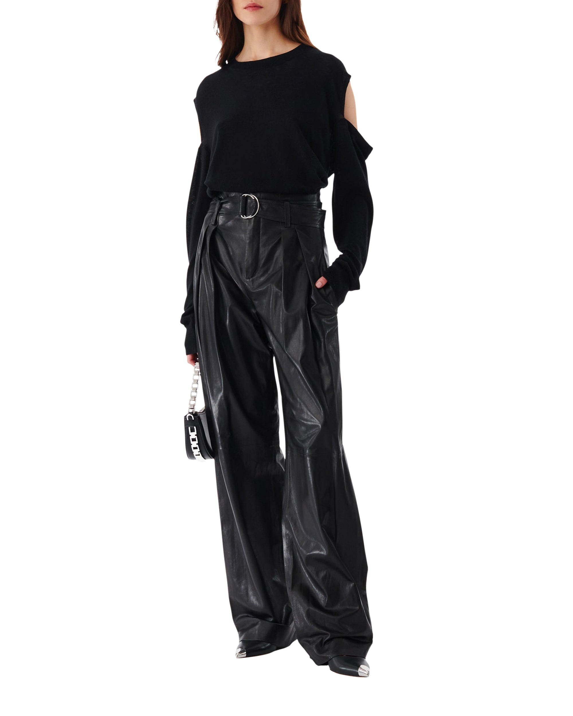 Adica leather trousers - Black