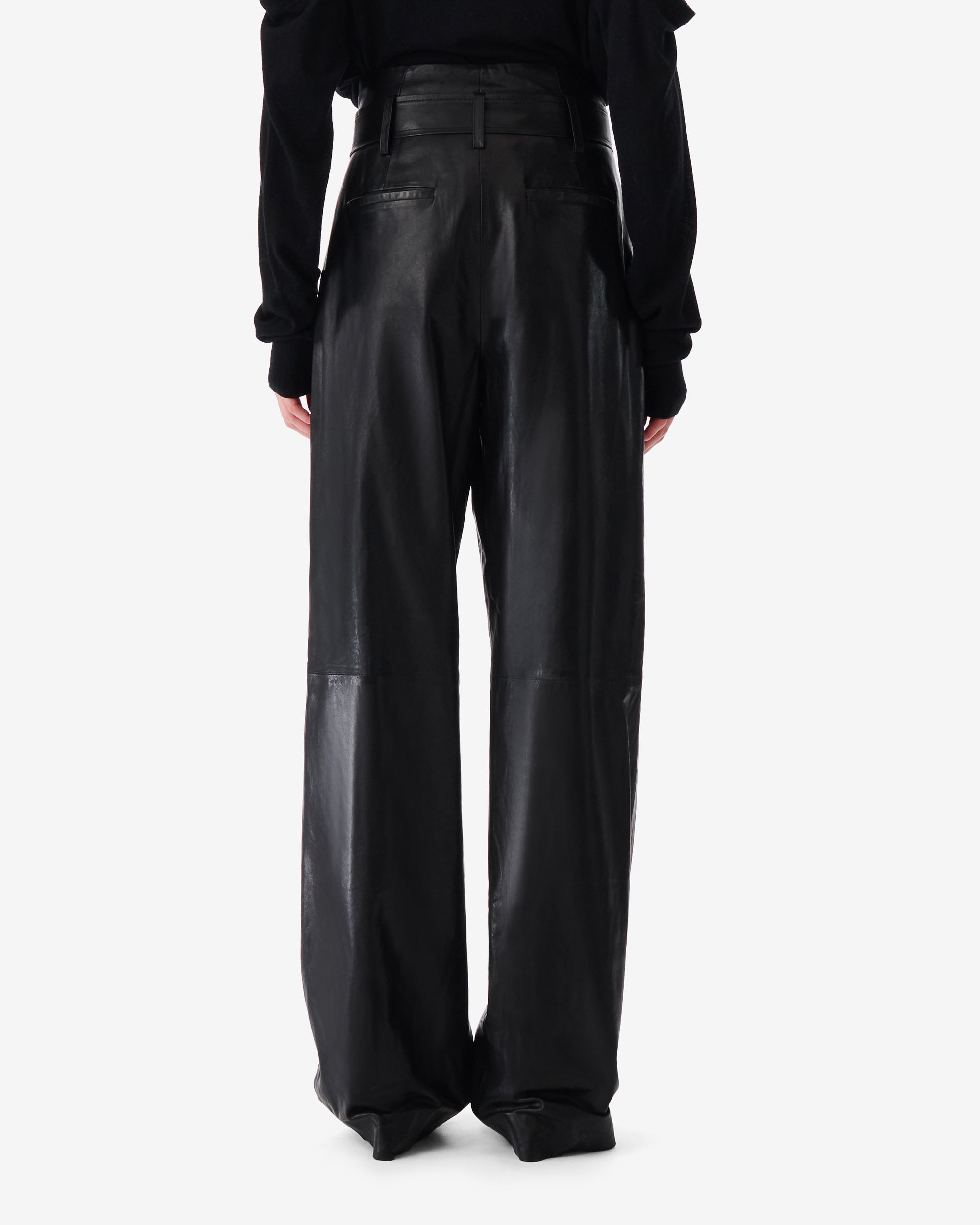 Adica leather trousers - Black