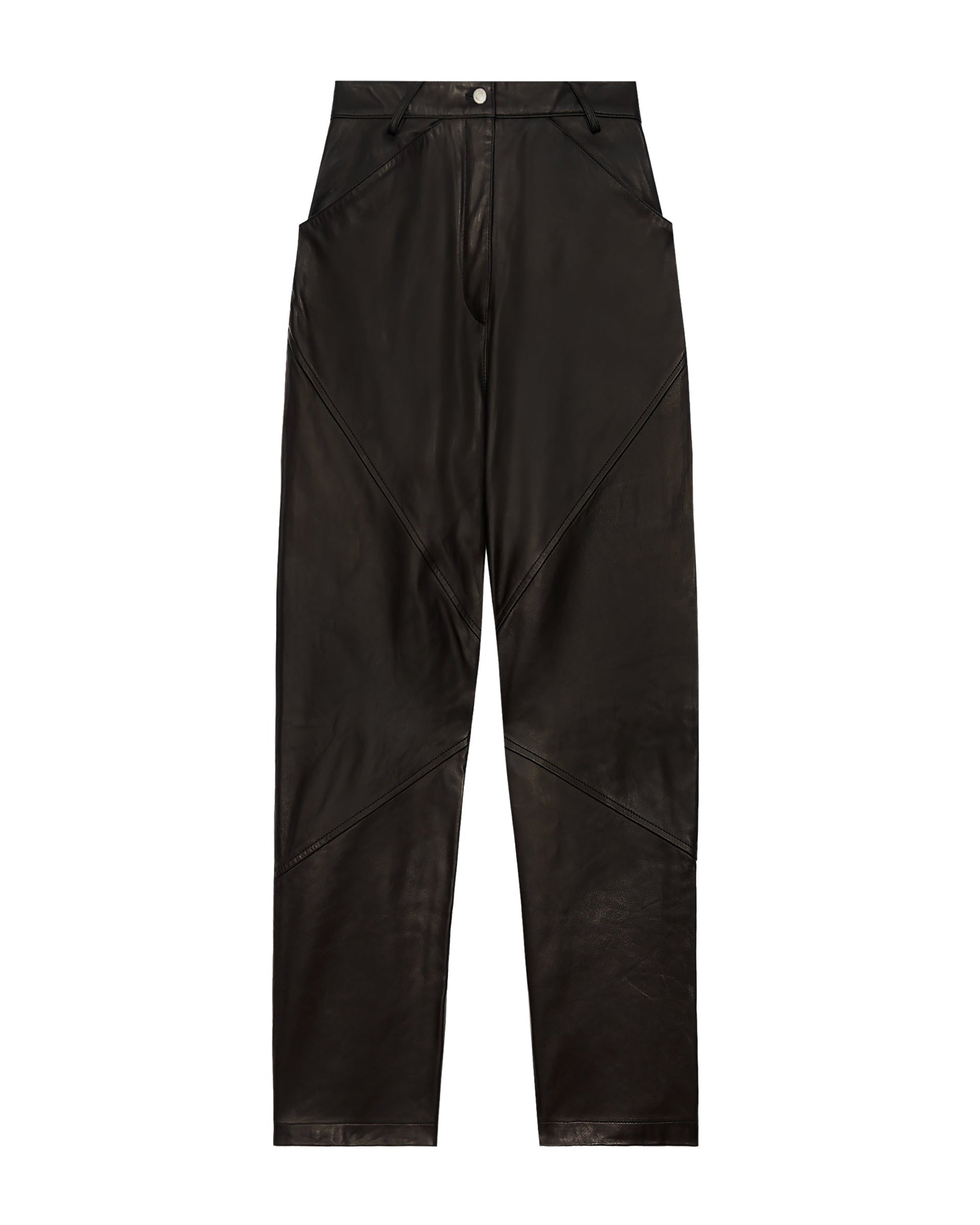 Hazel leather trousers - Black