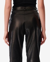 Hazel leather trousers - Black
