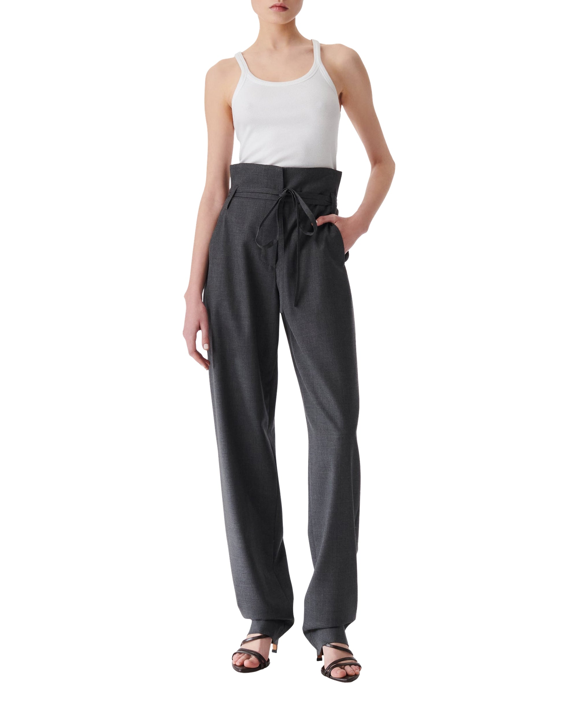 Hopie wool trousers - Grey