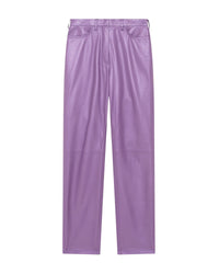Jalil trousers in leather - Pearly Purple