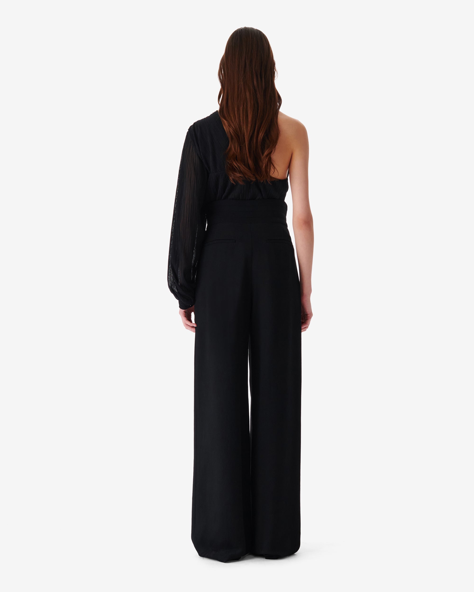 Jeon wool blend trousers - Black