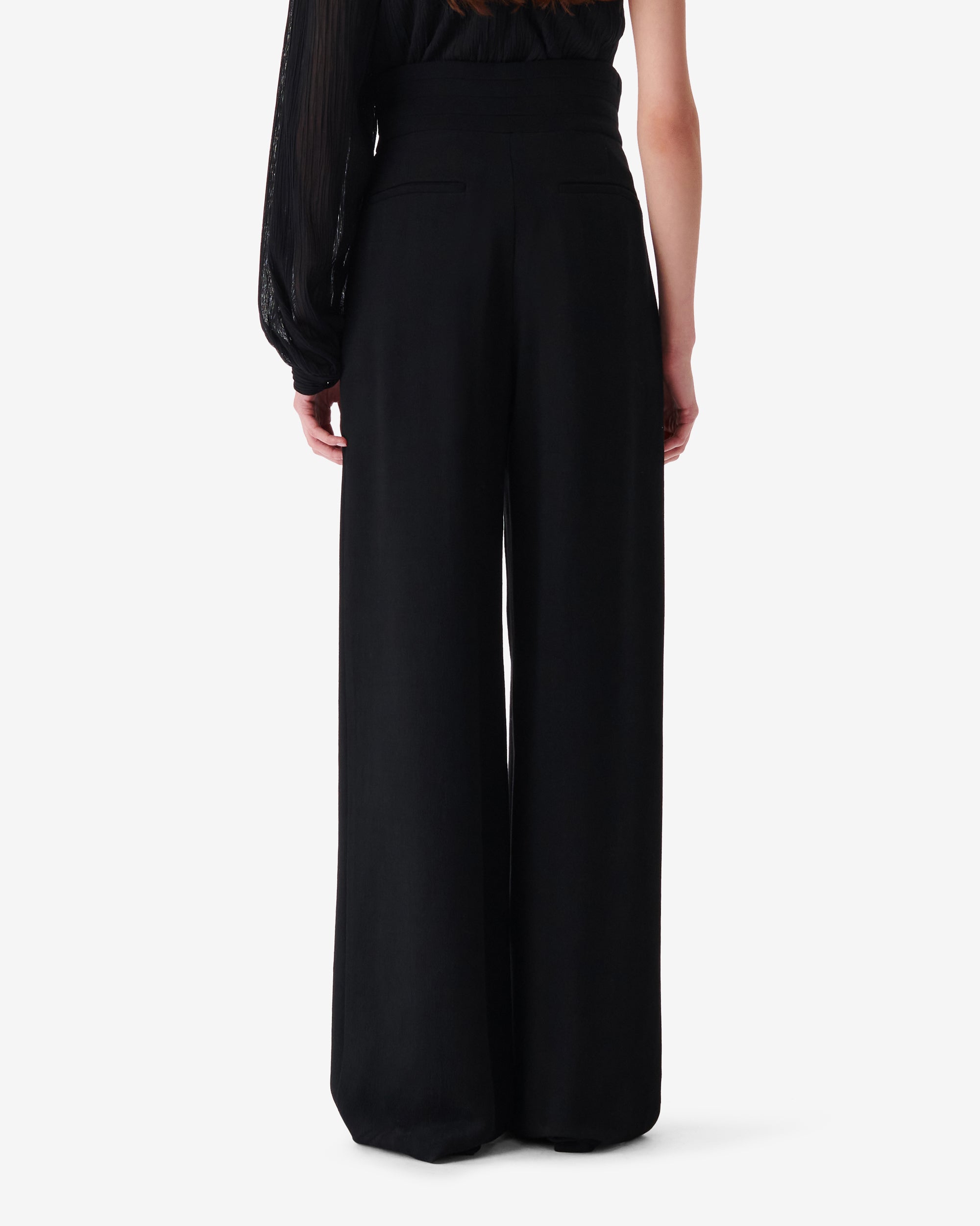 Jeon wool blend trousers - Black