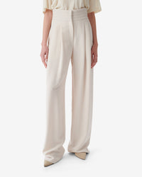 Jeon wool blend trousers - Ecru
