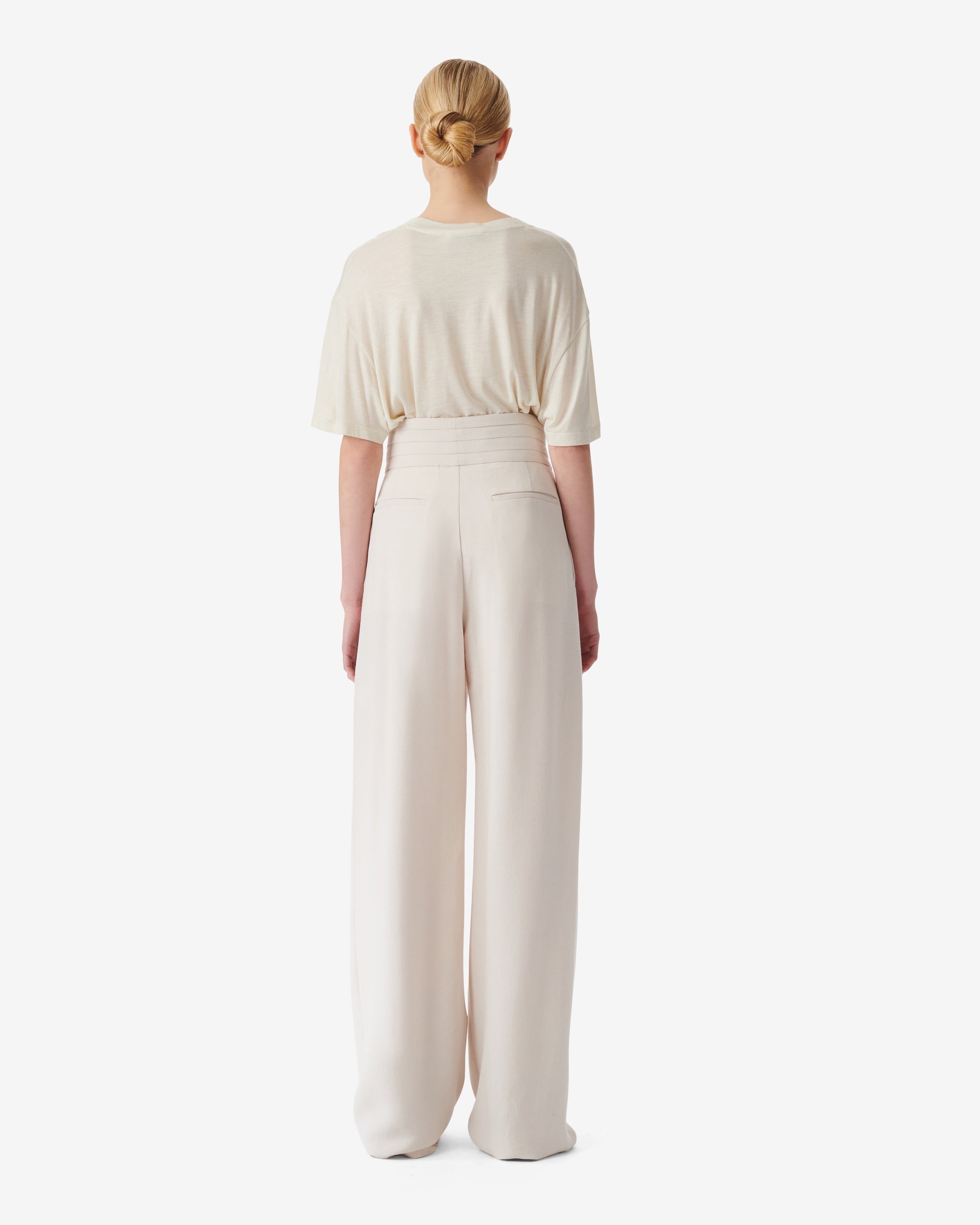 Jeon wool blend trousers - Ecru