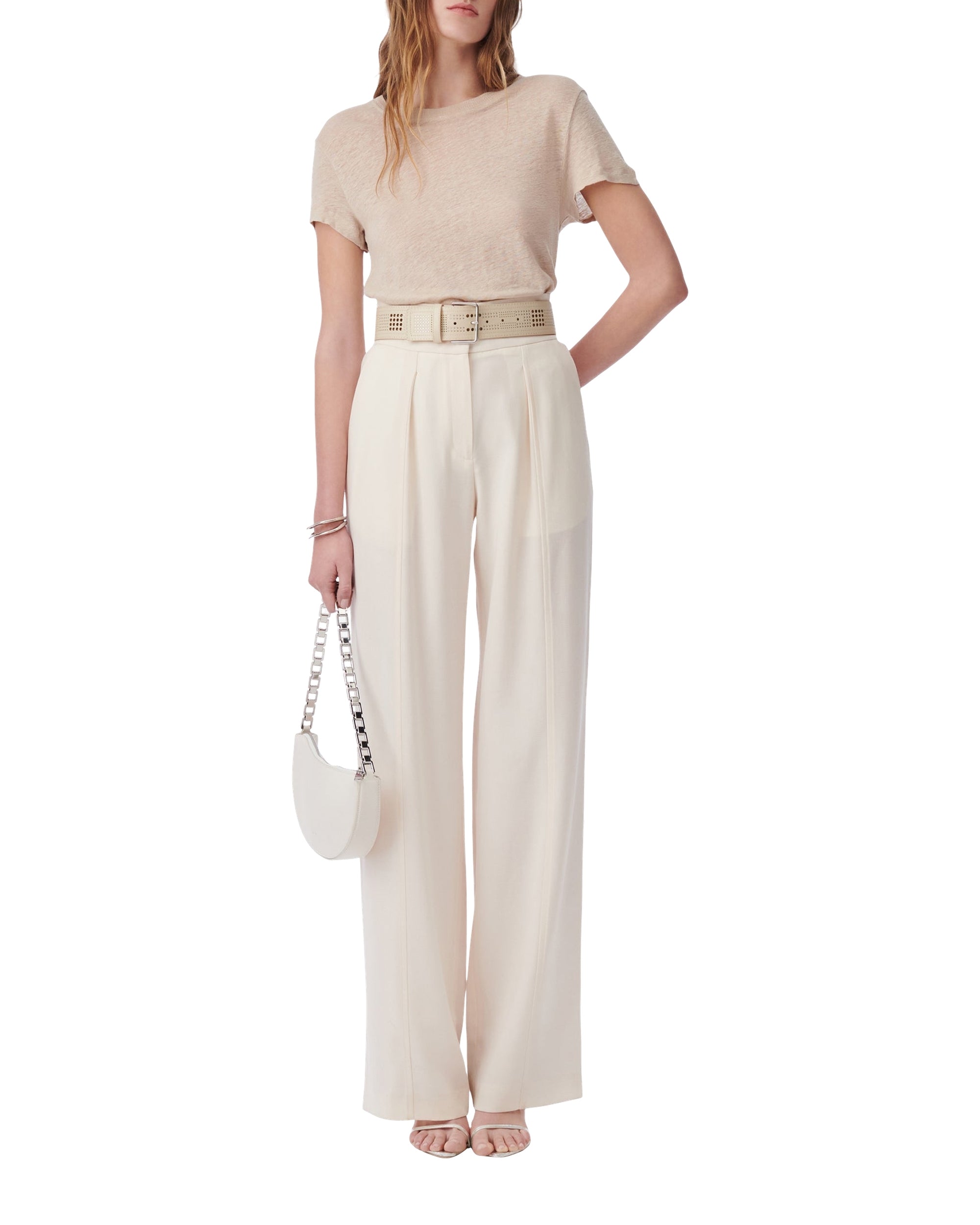 Kairi wool blend trousers - Ecru