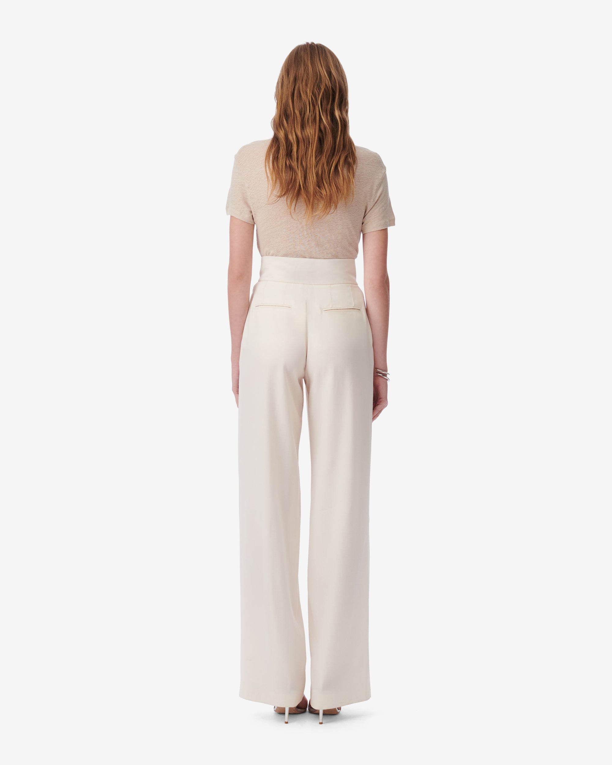 Kairi wool blend trousers - Ecru