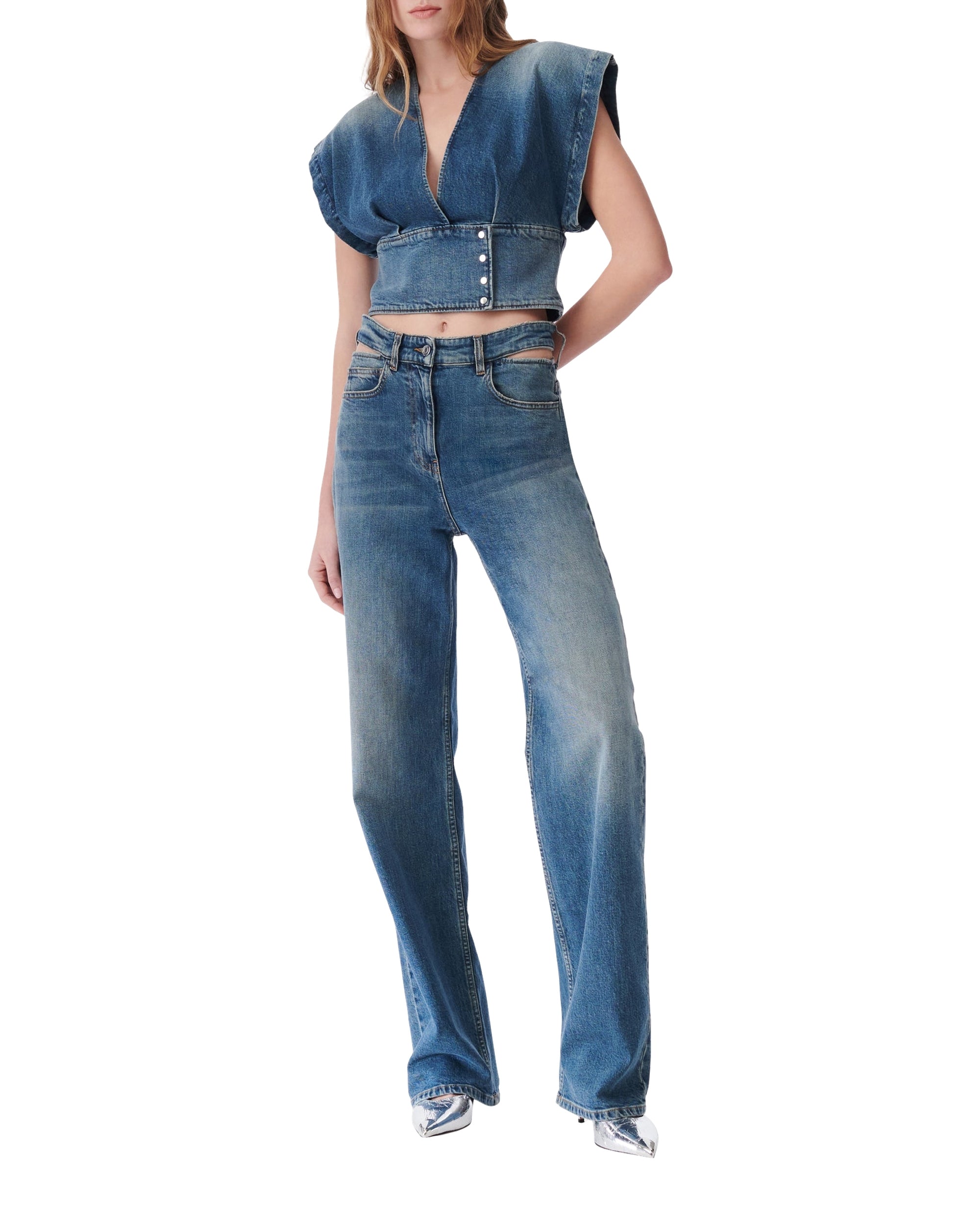 Lamberta Trousers - Mid Used Denim