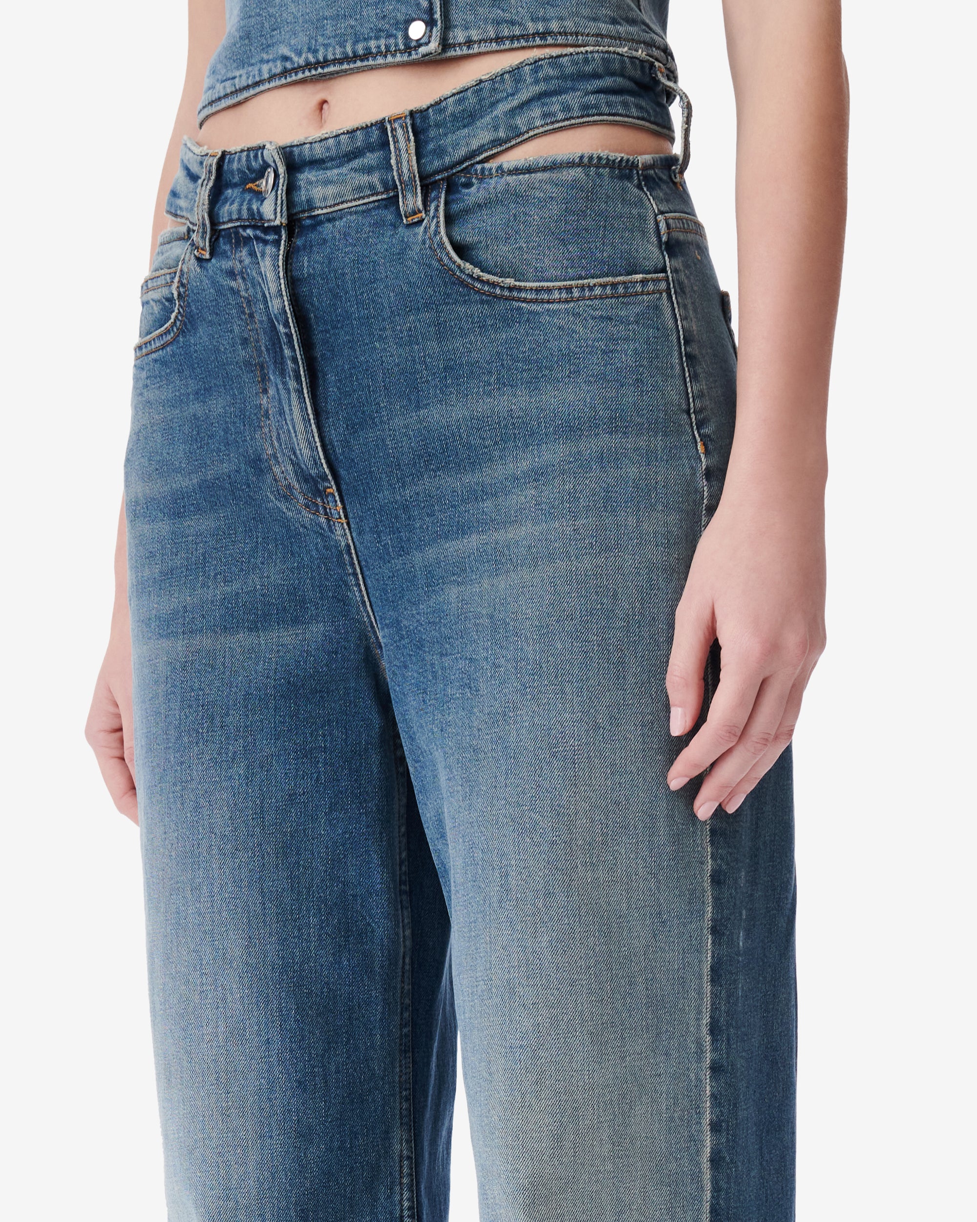 Lamberta Trousers - Mid Used Denim