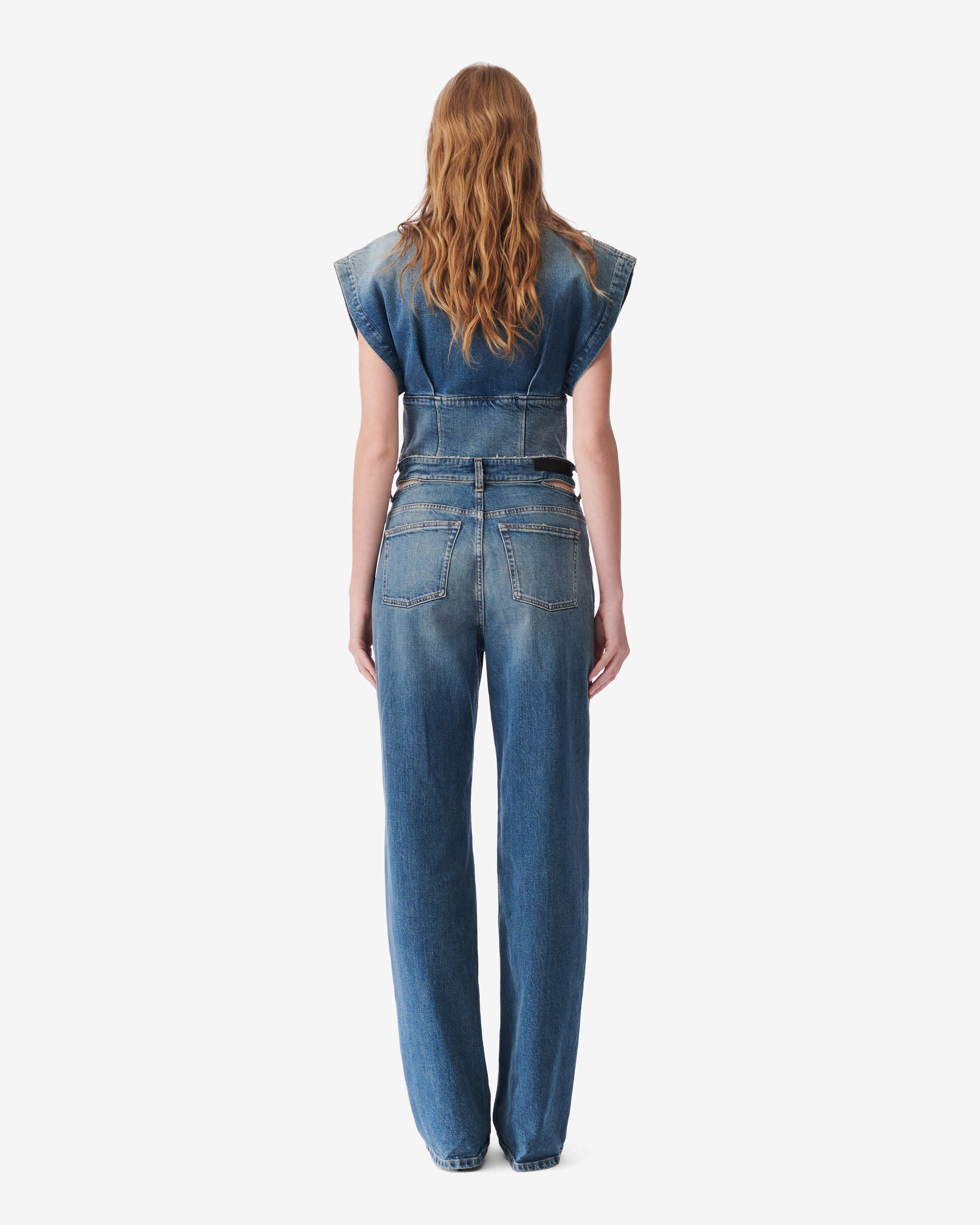 Lamberta Trousers - Mid Used Denim