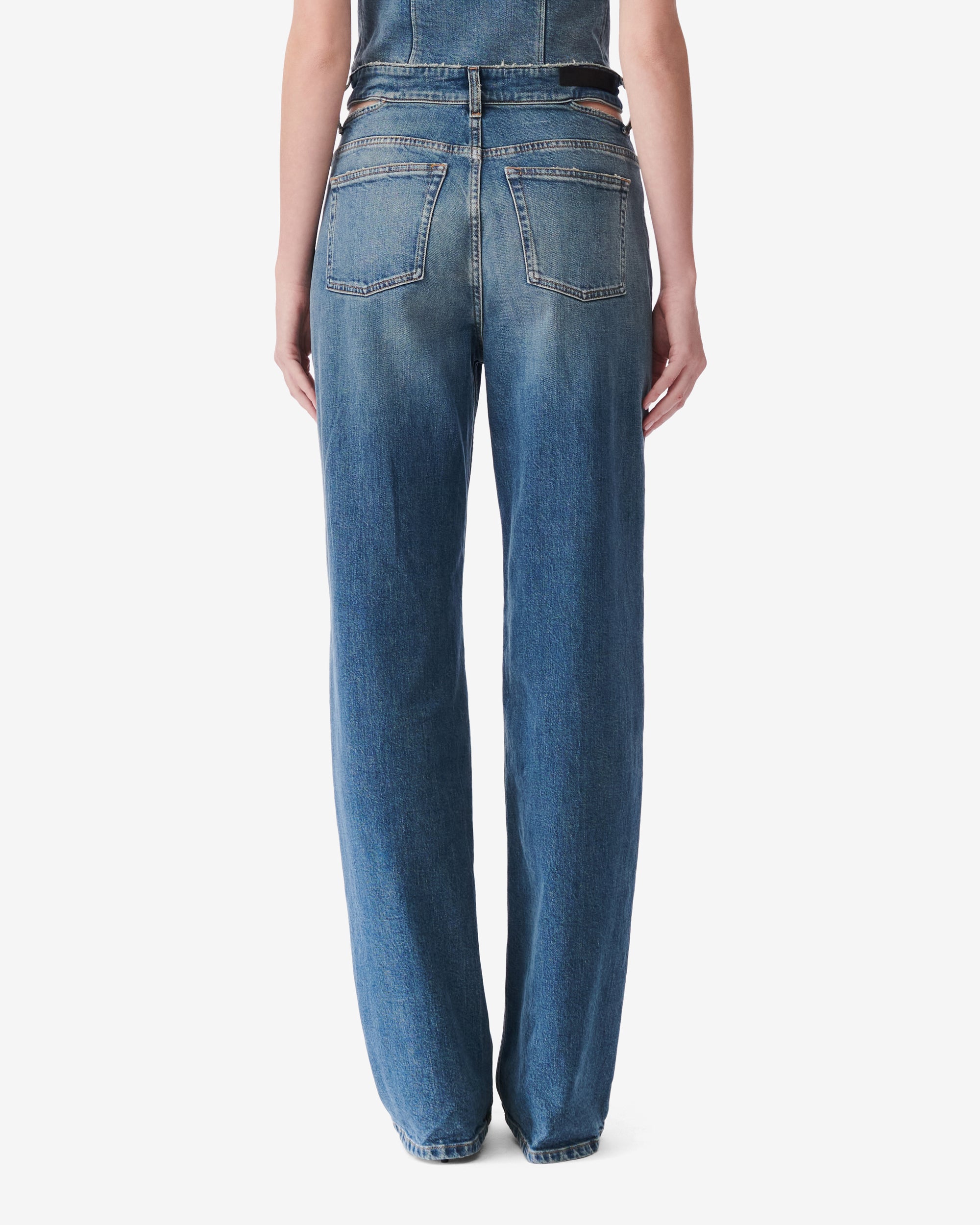 Lamberta Trousers - Mid Used Denim