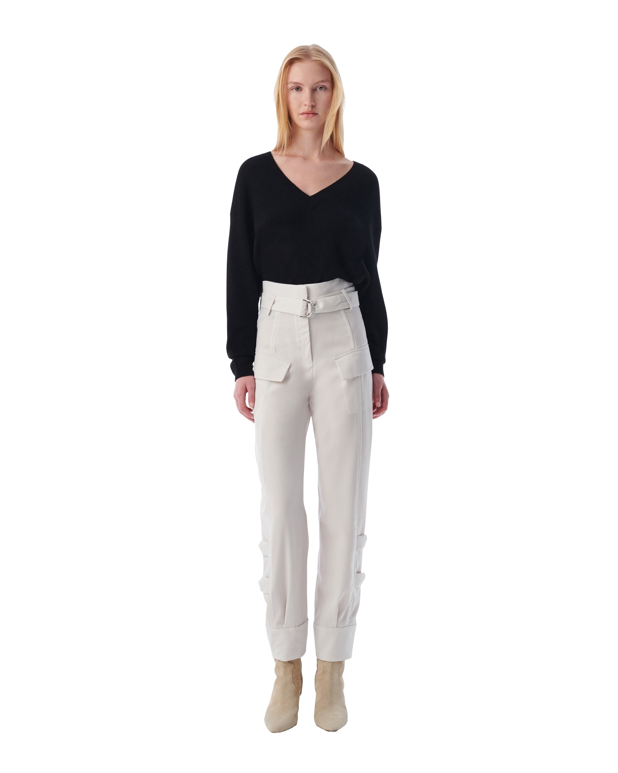 Marita wool trousers - Ecru