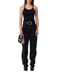 Motel wool trousers - Black