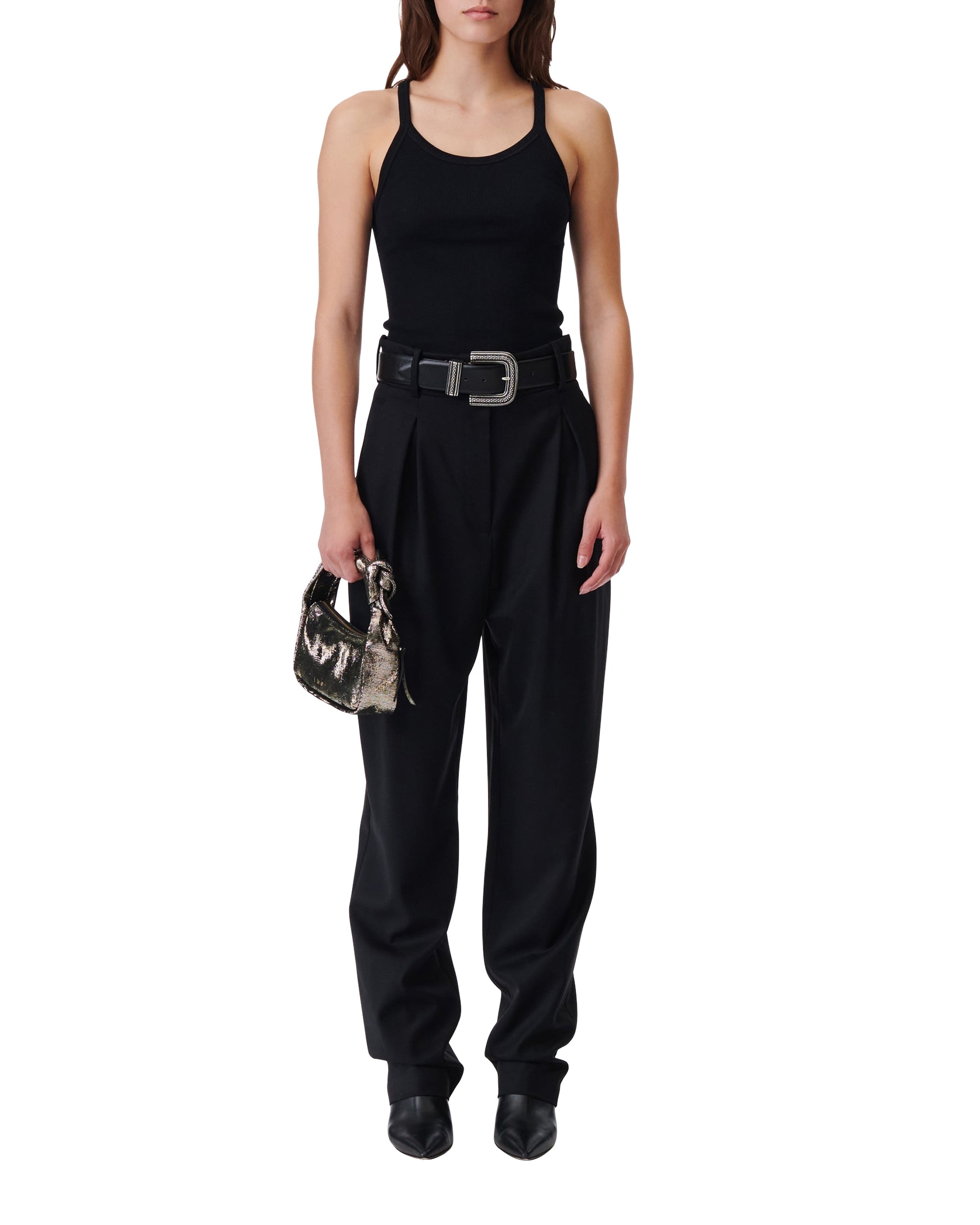 Motel wool trousers - Black