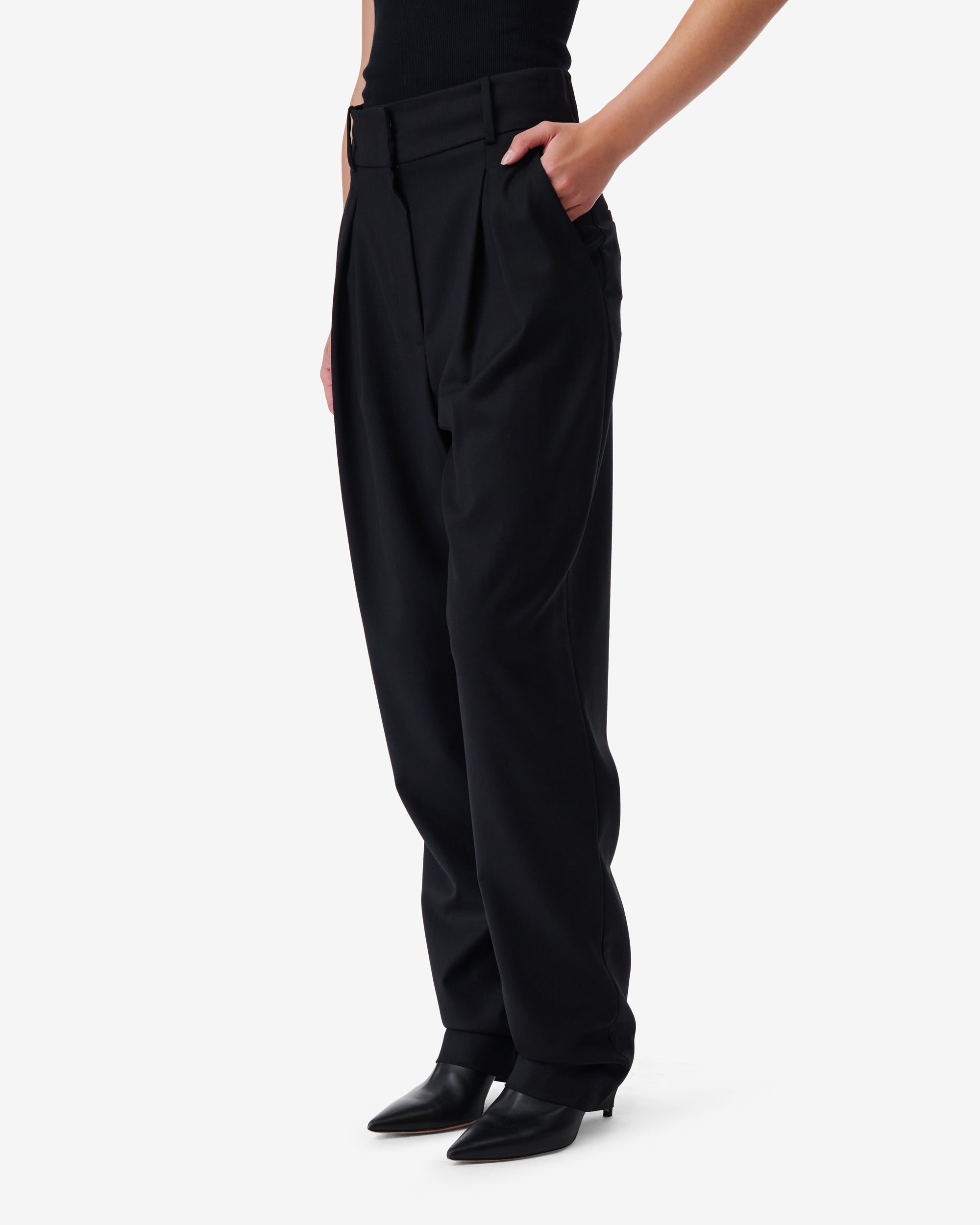 Motel wool trousers - Black